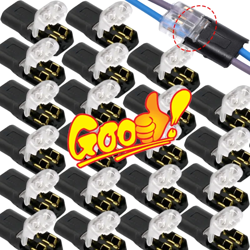 Conector eléctrico impermeable de 2 pines