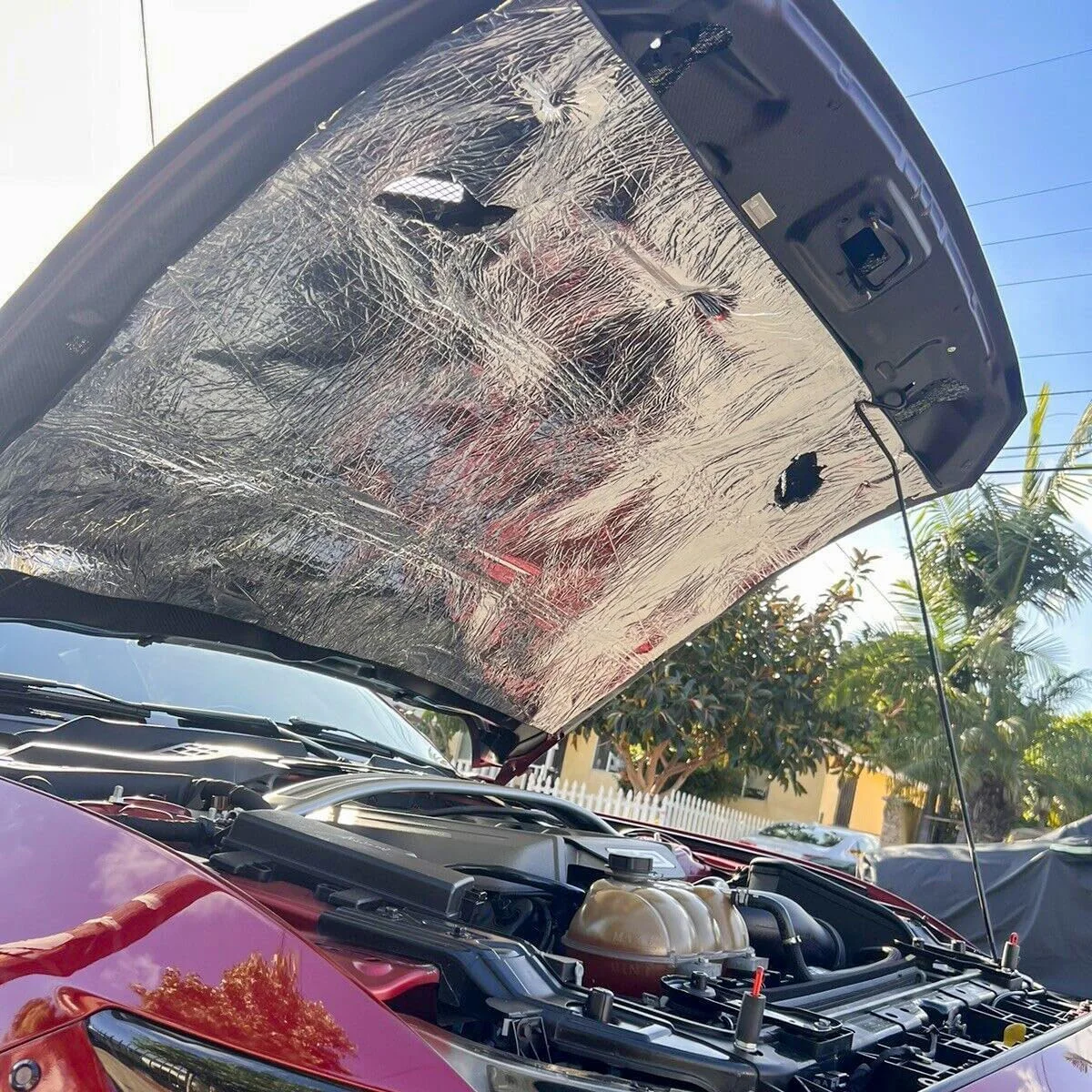 Estera de aislamiento térmico para coche, amortiguador de sonido de 5mm, estera aislante insonorizada para furgoneta, papel de aluminio, algodón insonorizado - imagen 4