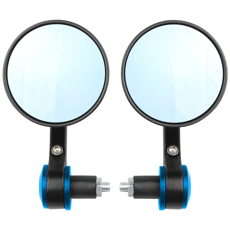 Espejos universales de aleación de aluminio para motocicleta, espejo lateral redondo, extremo de barra plegable, conversión de moto, manillar de cereza - imagen 4