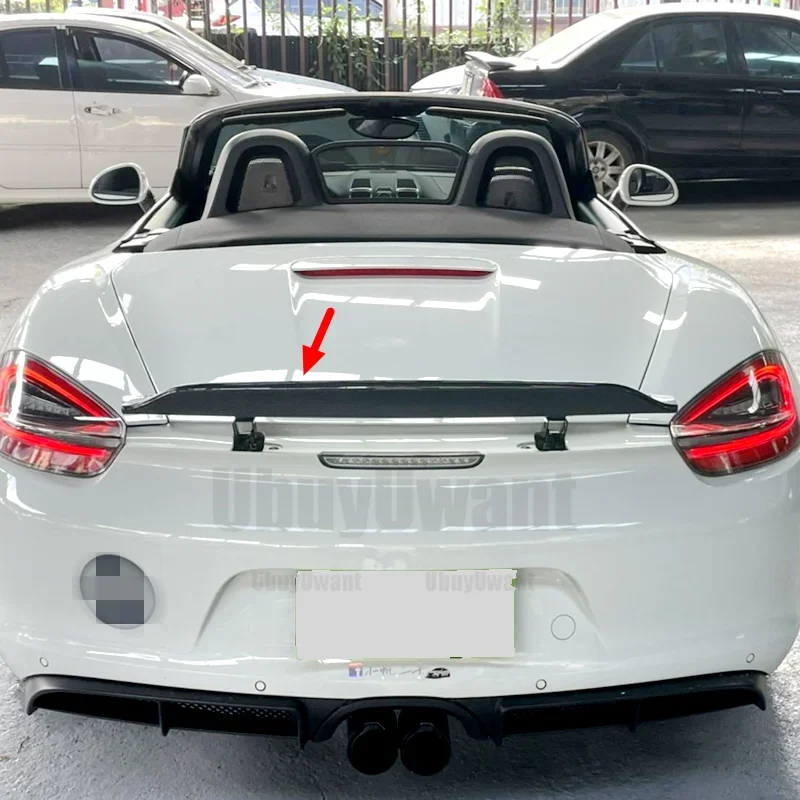 Alerón Trasero Porsche Boxster 981 Fibra Carbono Negro 2013-2016 - imagen 3
