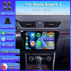 Radio Android 2DIN con CarPlay para Skoda Superb III 2015-2019
