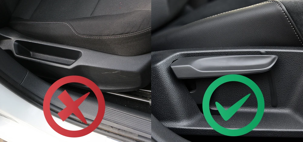 Embellecedor decorativo para el mando de ajuste del asiento