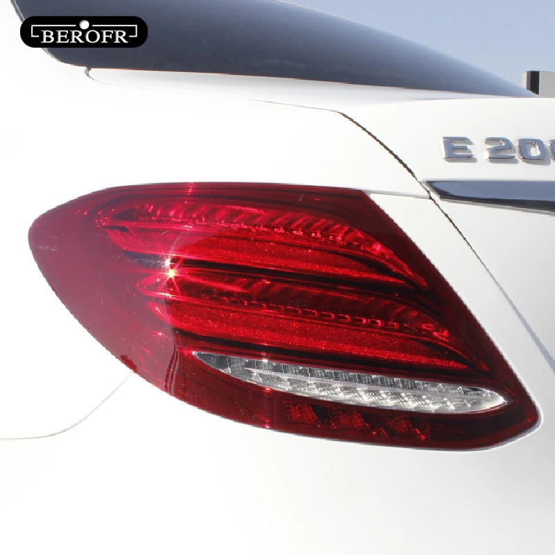 Para Mercedes Benz Clase E W213 C238 S213 A238 E63 AMG tinte de faro de coche película protectora negra luz trasera pegatina transparente de TPU - imagen 3