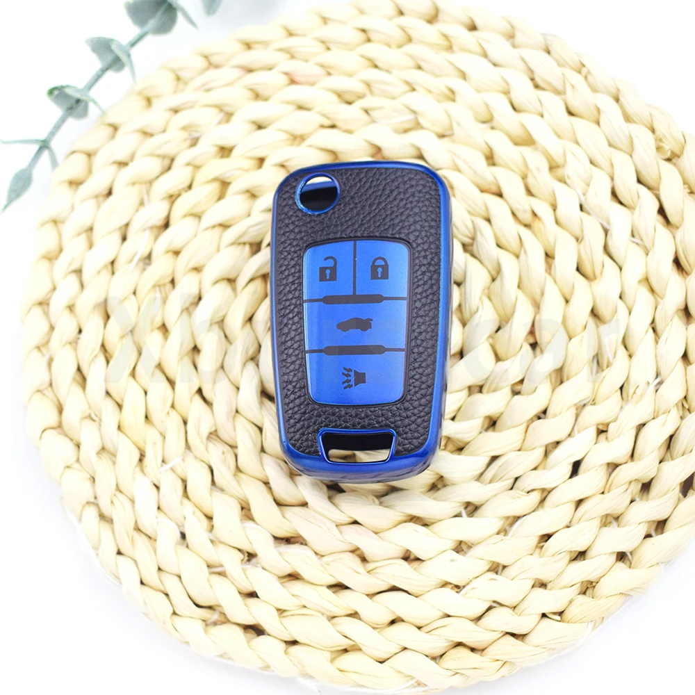 3/4 botones para Chevrolet Equinox Volt Cruze Impala Camaro Garna Yakista AVEO Impala GMC Terrain Car Flip Key Fob funda para llave - imagen 4