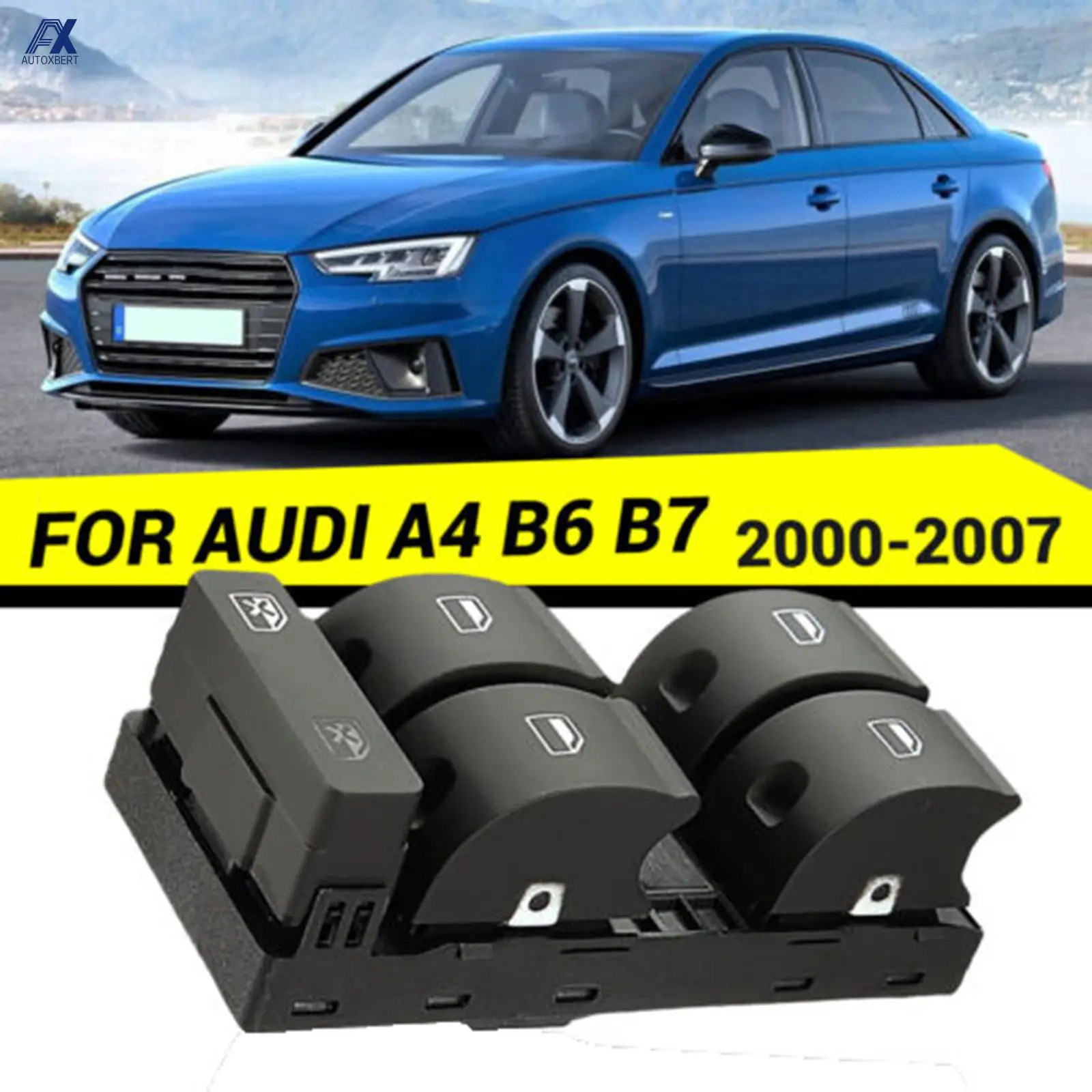 8E0959851 Interruptor elevalunas Audi A4 B7 2004-2007