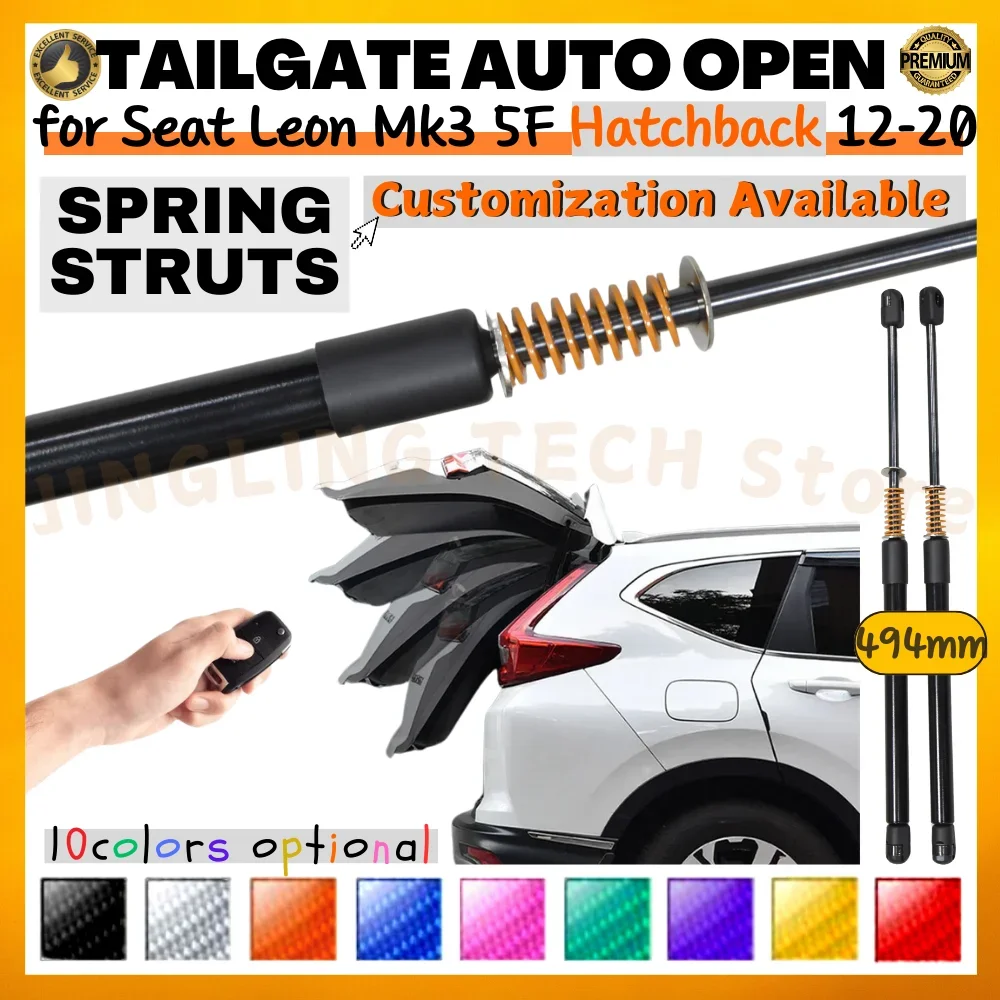 Puntales maletero con resorte Seat Leon Mk3 5F 2012-2020 amortiguadores