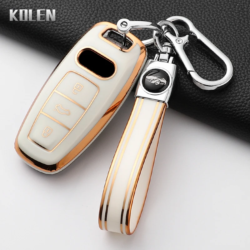 Funda TPU protectora para llave inteligente Audi A3, A4, A6 y Q7 antirrayas - imagen 3