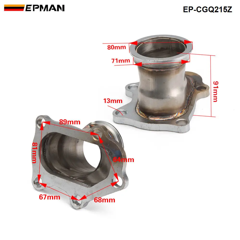 EPMAN TD04 Adaptador V-band para Subaru - brida de bajante 5 pernos - imagen 2