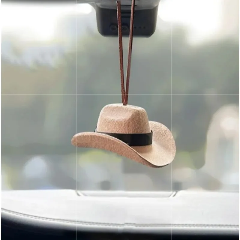 Sombrero vaquero colgante para coche – Adorno interior divertido - imagen 5