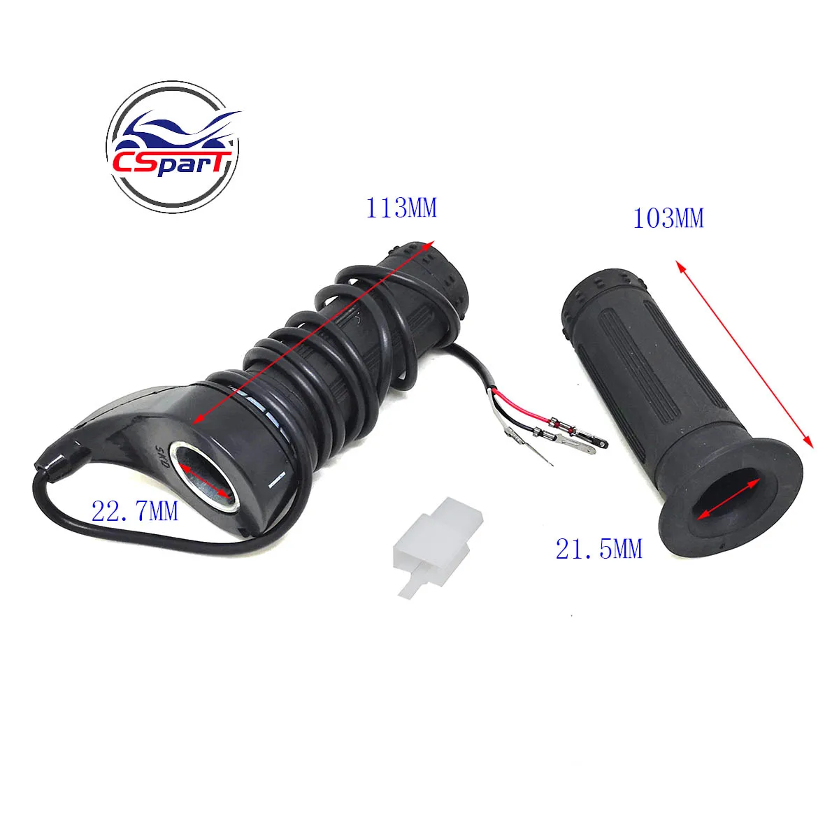 Puño acelerador giratorio 24-96V para e-bike y scooter eléctrico - imagen 3