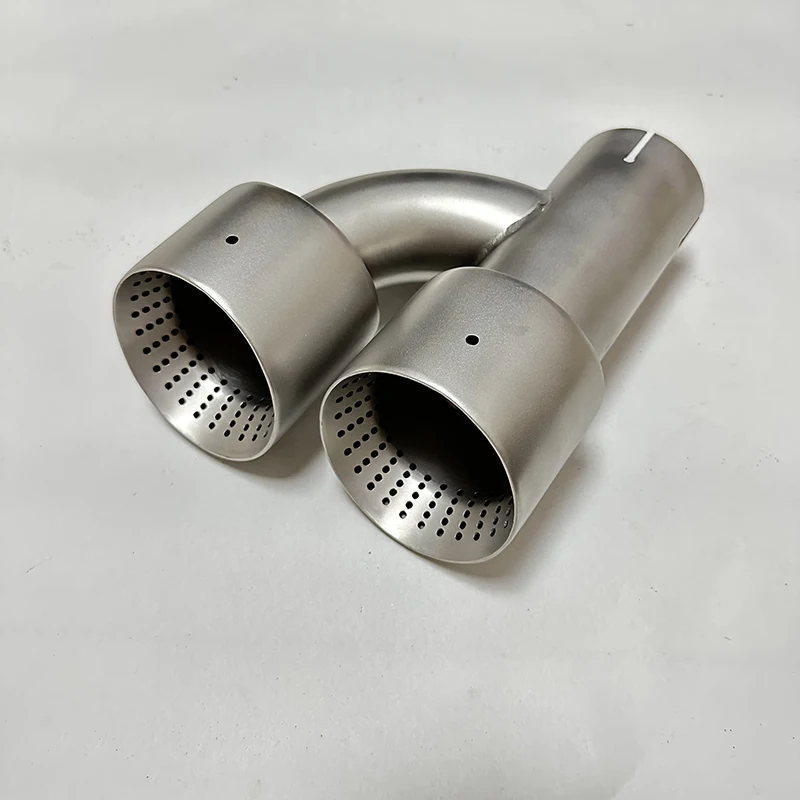 Tubo de escape deportivo tipo H de acero inoxidable con doble salida - imagen 2