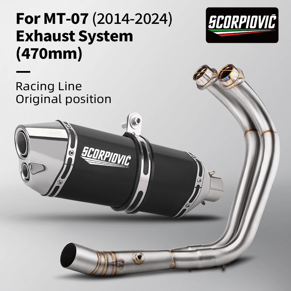 Escape completo con silenciador para Yamaha MT-07 y XSR700 2014-2024 - imagen 2