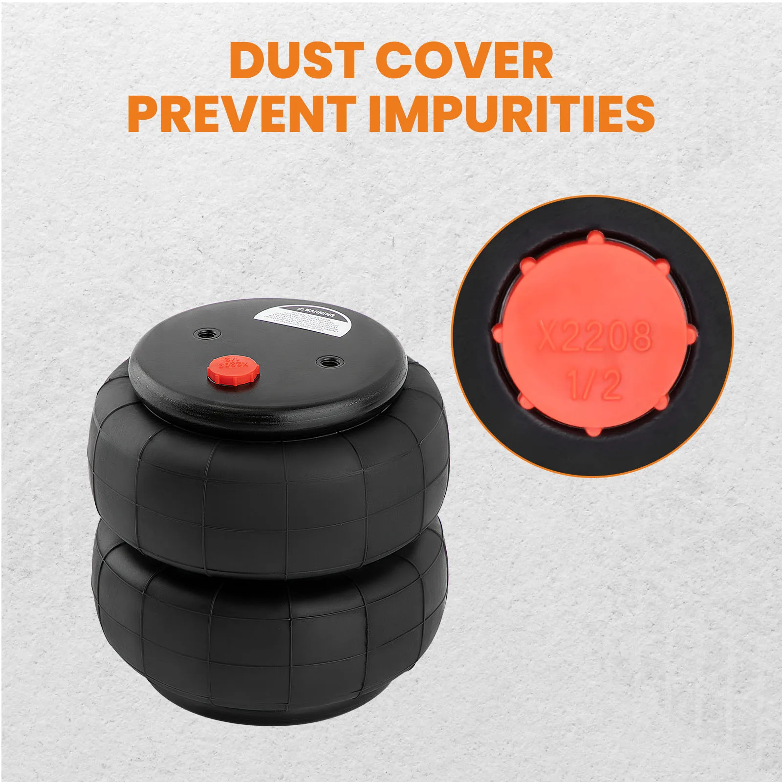 1X suspensión de bolsa de resorte de aire de alta resistencia estándar 2600lb parte 1/2 "npt puerto único Universal - imagen 2