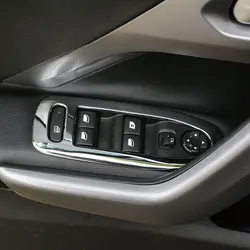 ABS Cubierta Panel Interruptores Cromada para Peugeot 2008 2014-2019