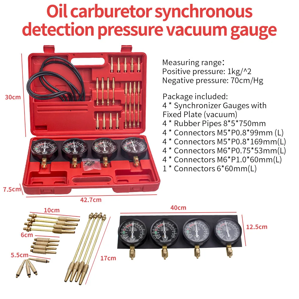 Kit sincronización carburadores universal para motocicletas y automóviles - imagen 4