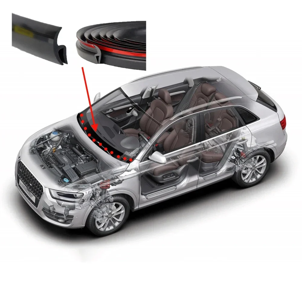 Burlete de goma universal para ventanas de coche – perfil sellado tipo U - imagen 2
