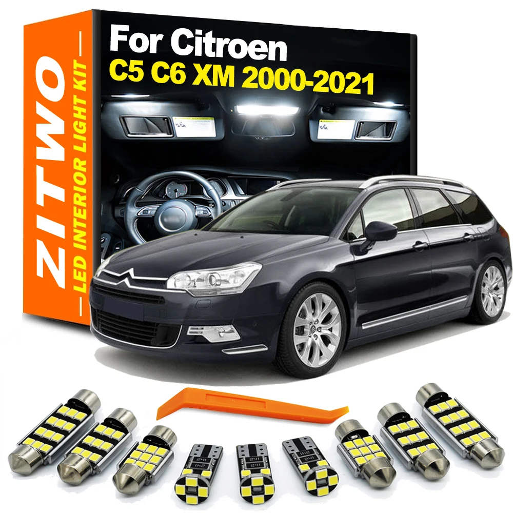 ZITWO Lámpara LED interior CANBUS para Citroën C5 Tourer, C6 y XM