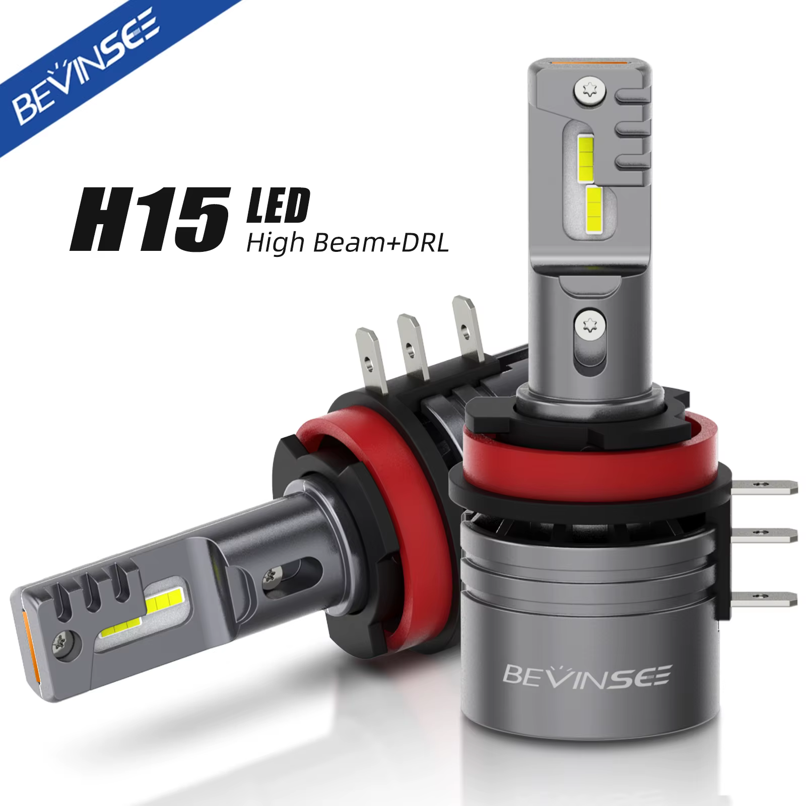 Bombilla LED H15 BEVINSEE para VW Golf, BMW, Audi y Mercedes