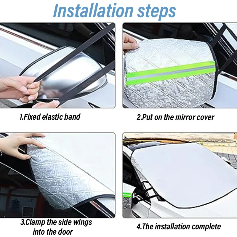 Cubierta para parabrisas universal: hielo nieve y UV protector espejos - imagen 4