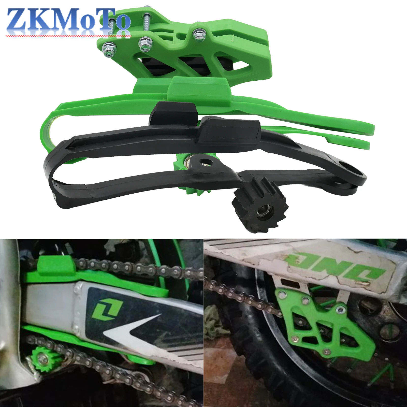 Guía deslizante de rodillo de cadena de motocicleta, basculante para KAWASAKI KXF250 KXF450 KX250F KX450F KXF 250 450 KX 250F KLX450R, guía de cadena