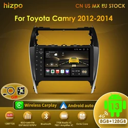 Radio Hizpo Android 13 con GPS y Carplay para Toyota Camry 2012-2014