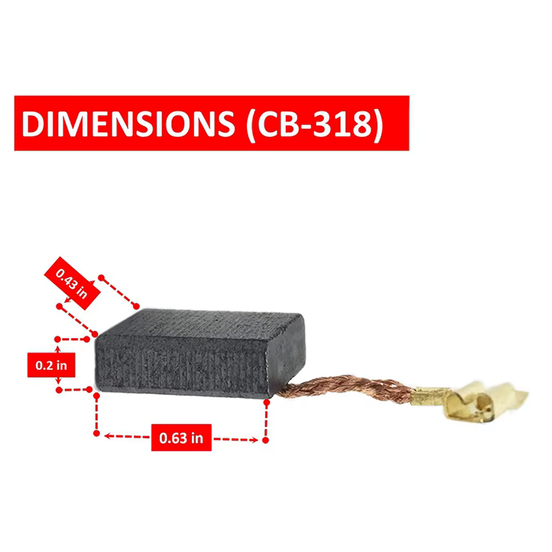 Escobillas de carbón Makita CB-318 para CB-325, CB-336 y CB-340 - imagen 5
