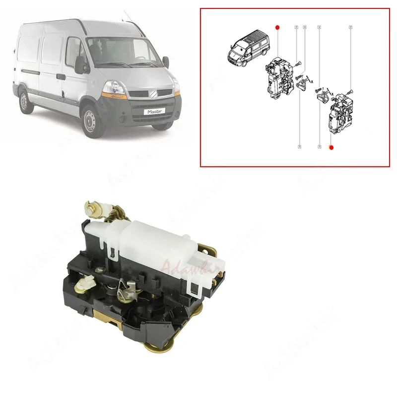 Actuador cerradura Renault Master/Nissan Interstar 2003-2010 OEM 8200147150