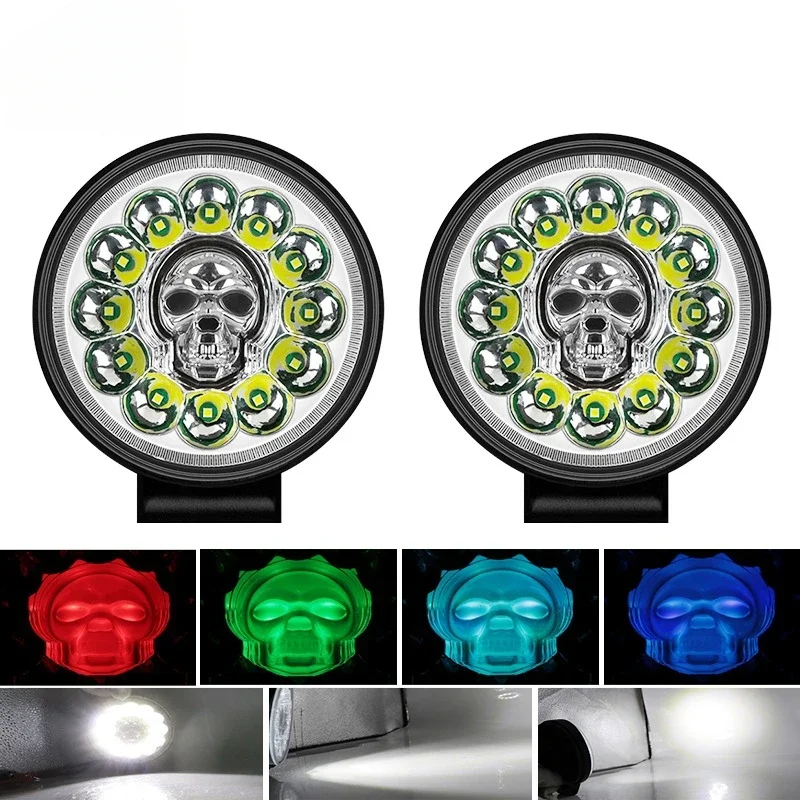 Vista frontal de la luz LED todoterreno