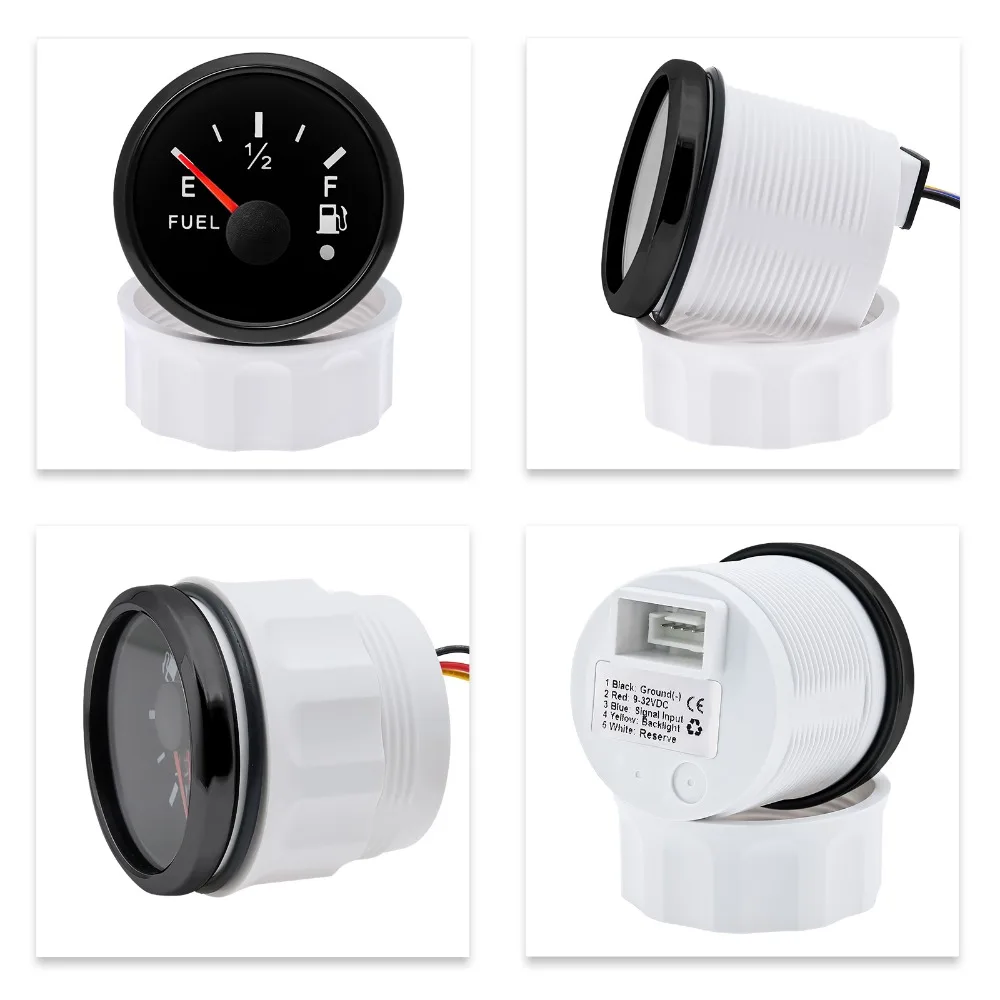 Medidor de nivel de combustible 52 mm 12/24 V para coche y barco - imagen 3