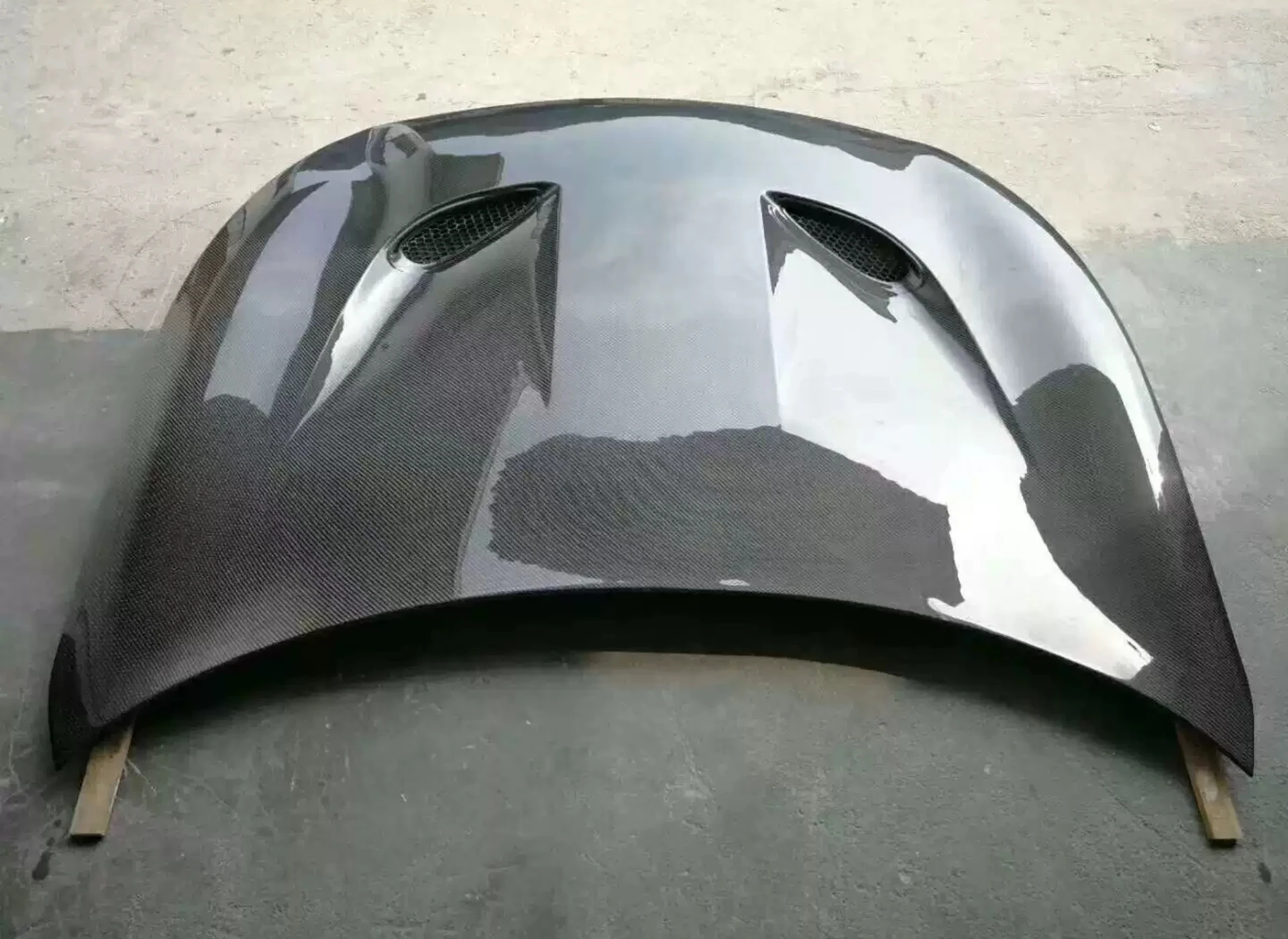 Detalle del tejido de fibra de carbono