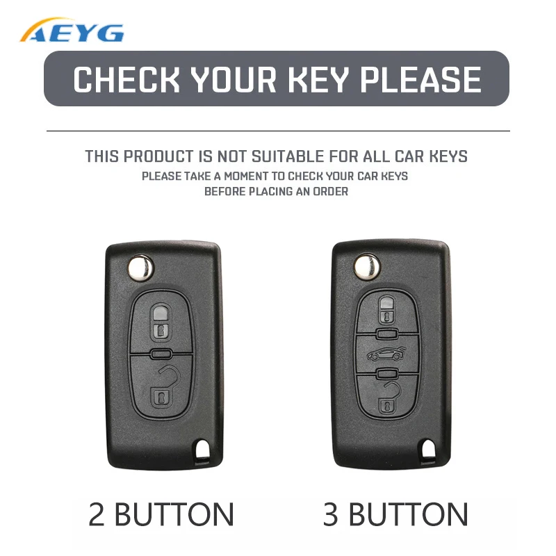 Funda llave coche fibra carbono ABS – Peugeot Citroën - imagen 2