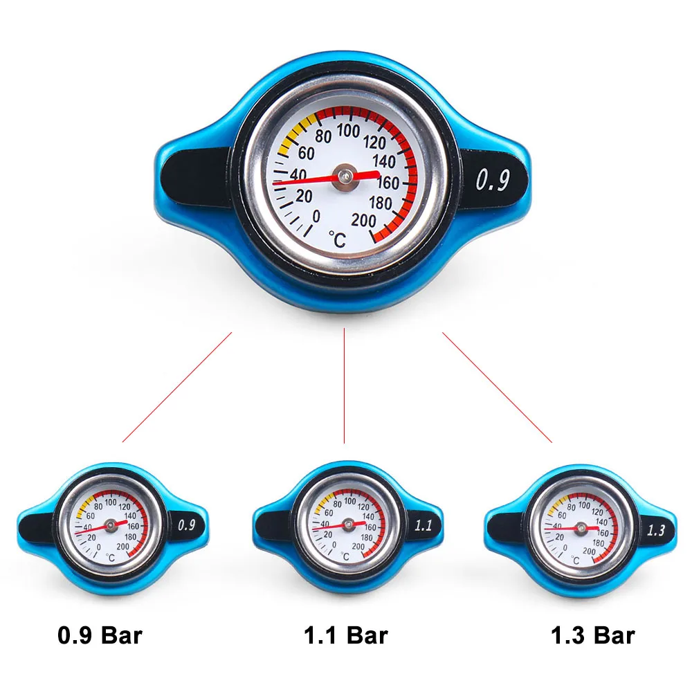 Tapa radiador Racing 1.3 BAR con medidor temperatura agua refrigerante - imagen 2