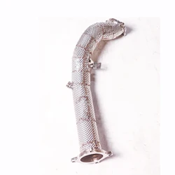 Para el bajante sin gato Audi A4 B8 2.0T 2008-2014 fabricado en acero inoxidable 304, la superficie está tratada con aislamiento térmico.