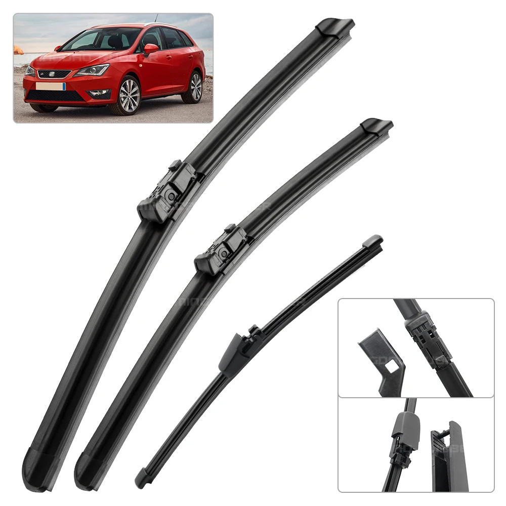 Juego limpiaparabrisas delantero y trasero para Seat Ibiza 6J 2012-2017 - imagen 2