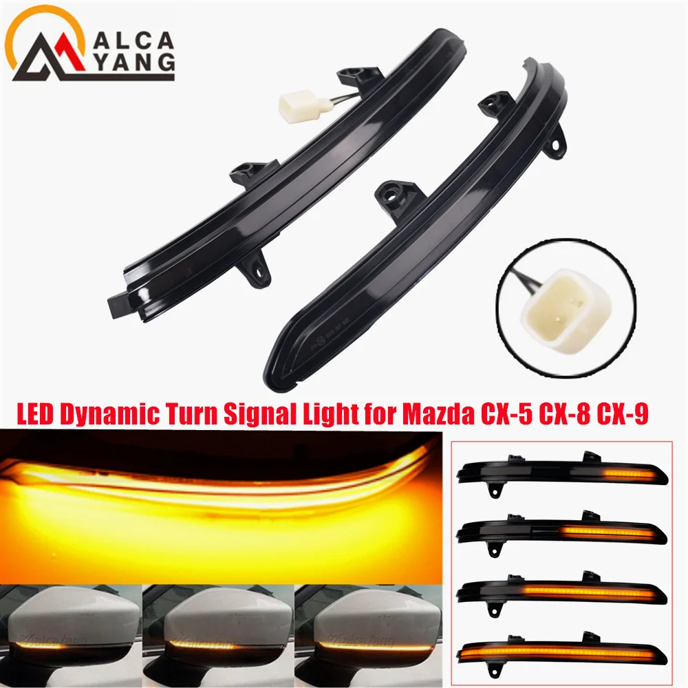 Intermitente LED secuencial espejo lateral para Mazda CX-5 CX-8 CX-9 - imagen 2