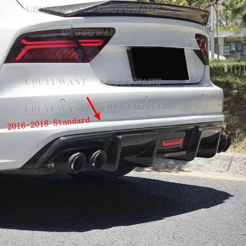 Difusor trasero Audi A7 2011-2018 en carbono o negro mate/brillante - imagen 4