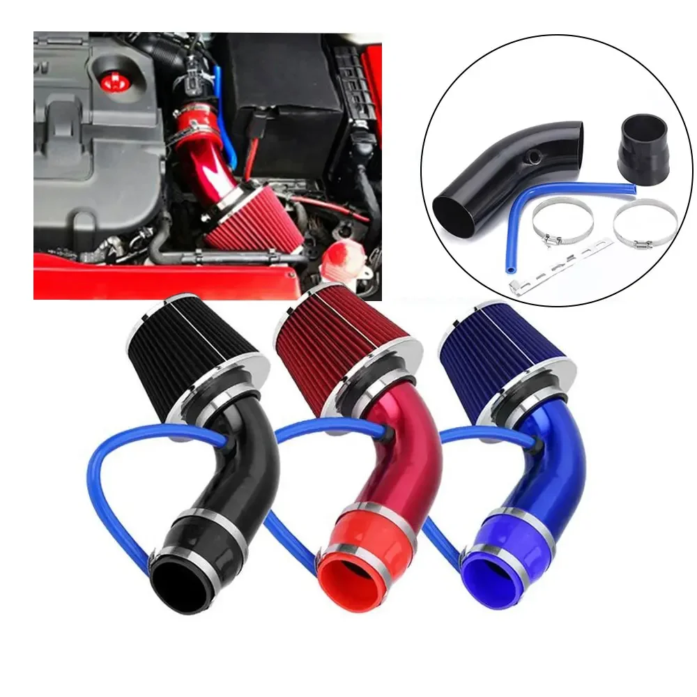 3inch Car Turbo Air Intake Pipes Piping Universal Aluminum 76mm Air Intake Pipe Air Intake System Duct Tube Kit Auto Parts - imagen 4