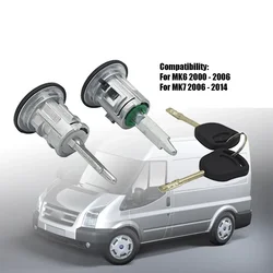 Barriles de cerradura de puerta delantera izquierda y derecha de coche para Ford Transit MK6 MK7 2000-2016 060638   YC15-V220K51AA 4060639   YC15-V22