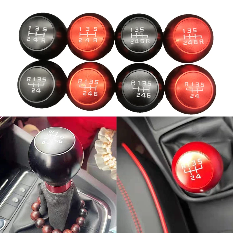 Pomo de cambio de aluminio montado en un VW Golf