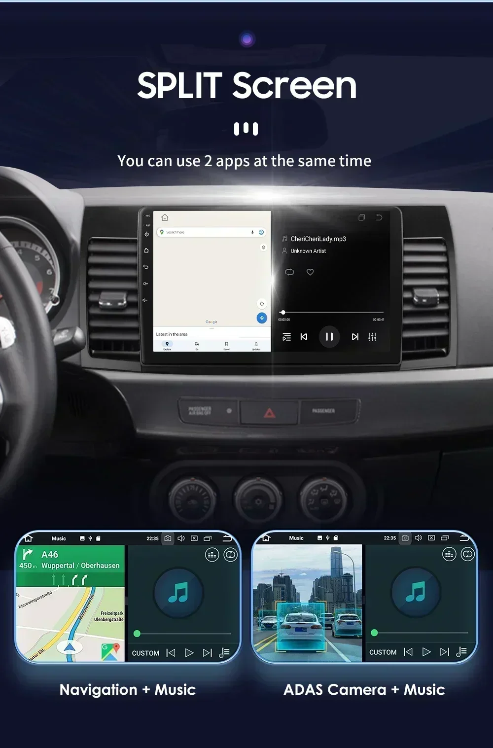 Hizpo Android 13 radio 2DIN GPS para Mitsubishi Lancer 2007-2012 - imagen 4