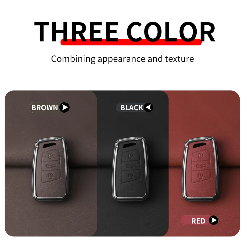 Funda piel llave VW Passat B8, Skoda Superb A7, Kodiaq - imagen 2