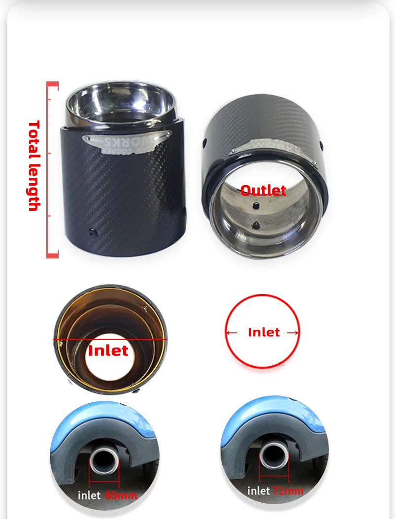 Accesorio de escape para Mini Cooper