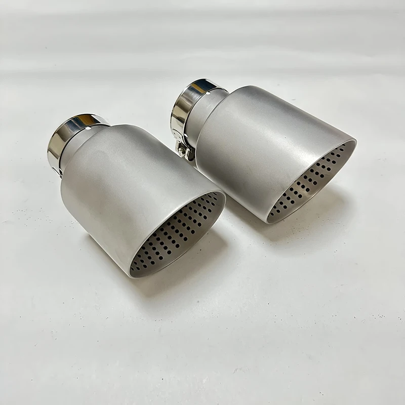 1 Uds boquilla de escape de acero inoxidable mate de gran diámetro 101mm 114mm sistema de silenciador de coche abierto AK embellecedor de silenciador de coche - imagen 5