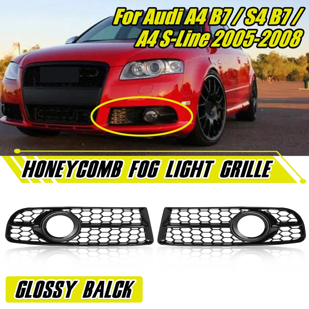Rejillas antiniebla delanteras Audi A4 B7 S4 S-Line 2005-2008
