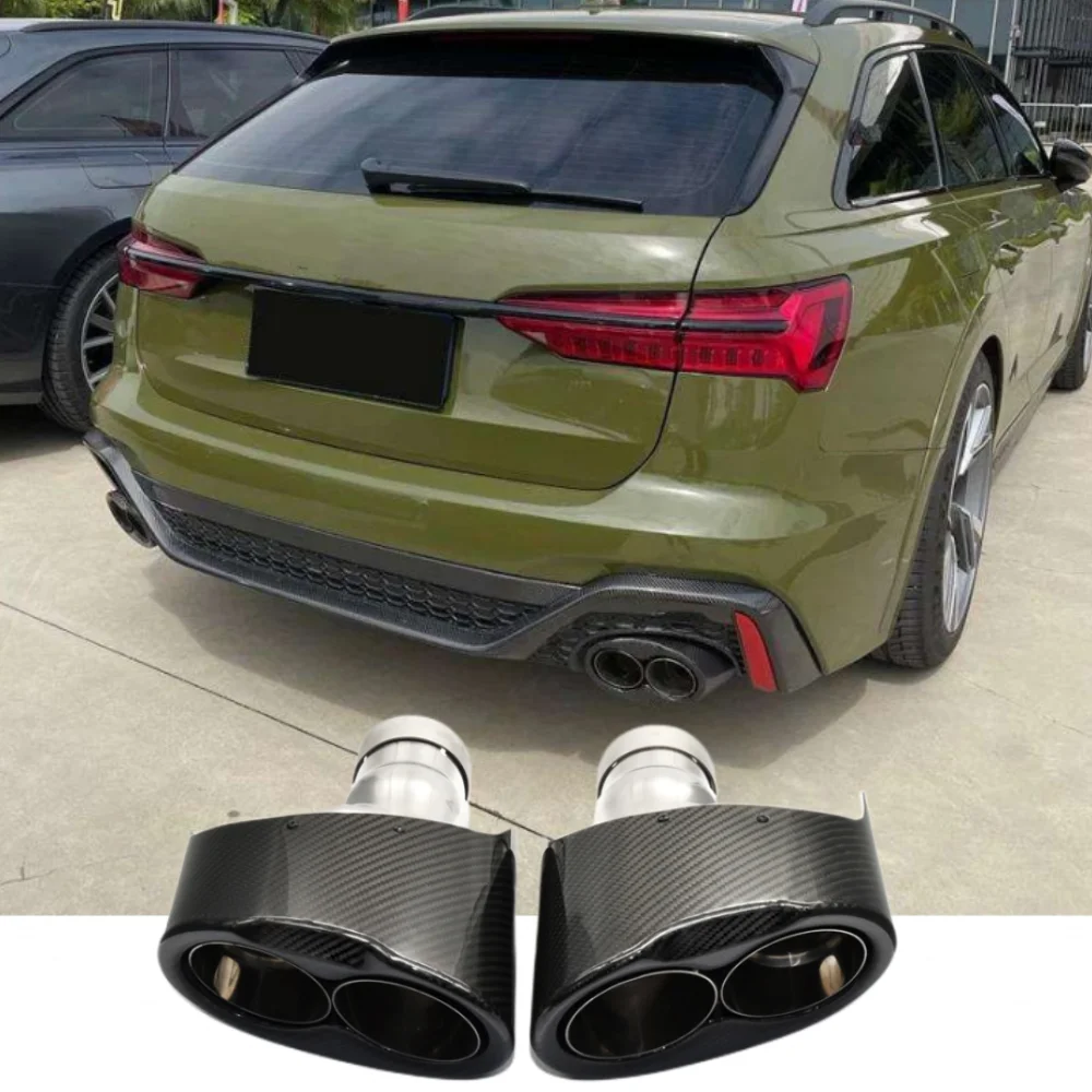 Punta escape carbono doble para Audi RS3 RS5 RS6 A3 a A8