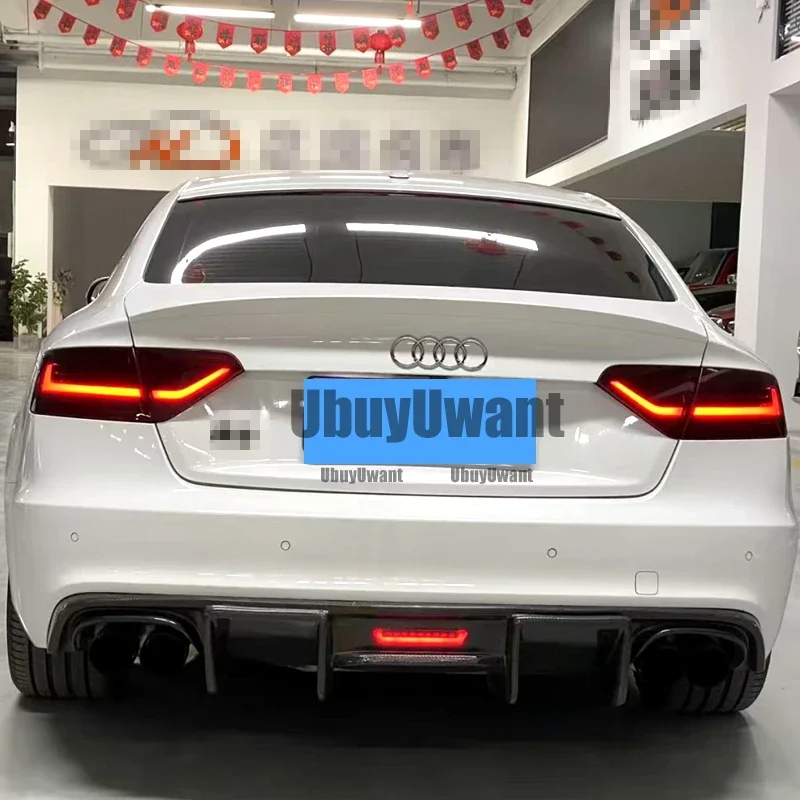 Difusor parachoques trasero fibra de carbono real Audi A5 S5 2008-2015 - imagen 2