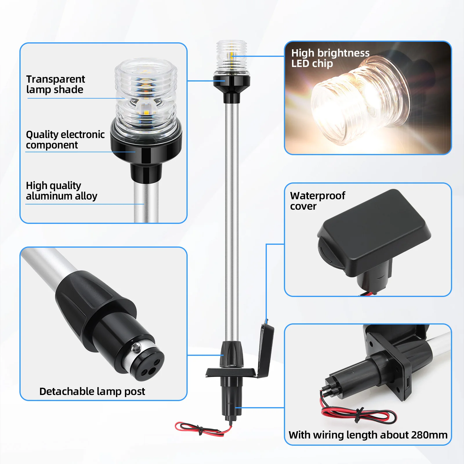 Luz de navegación LED fija poligonal para yates y barcos - imagen 4