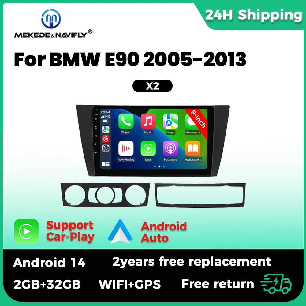 Radio multimedia Android MEKEDE con CarPlay y GPS para BMW E90-E93