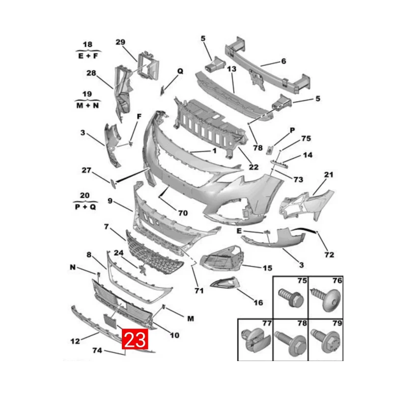 Cubierta parachoques YL 004141 para Peugeot 3008 4008 5008 OEM 98116922 - imagen 4