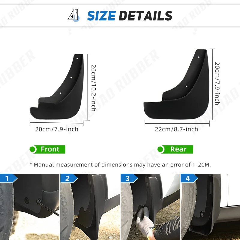 Guardabarros Mazda 3 BK delanteros y traseros anti-salpicaduras - imagen 3